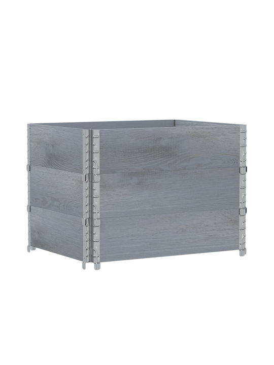 vidaXL Ζαρντινιέρα Ξύλινη Γκρι 80x60x60.5εκ.