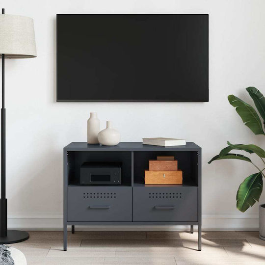 TV-Ständer Aus Metall Anthrazit M68xT39xH50.5cm