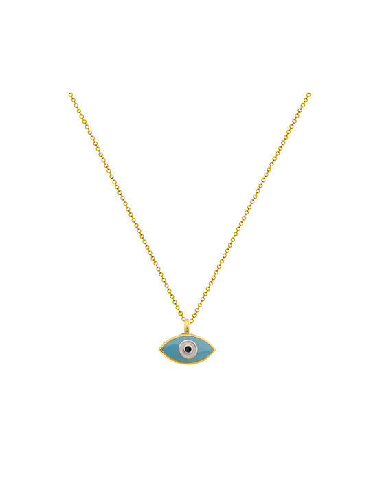 Necklace Eye from Gold Plated Silver