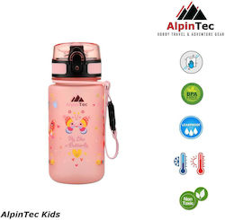 Sticla de apa pentru copii Alpintec fluture roz fara BPA 350ml C-350fl-bu