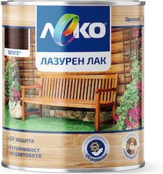 Leko Wood Varnish Wenge Colour 650 Ml Protection Against Moisture UV Rays Varnishing Wooden Surfaces In Interior Exterior Gloss Finish