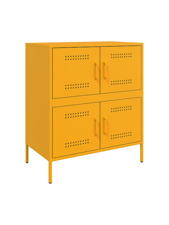 Sideboard made of Metal Mustard 68x39x79cm