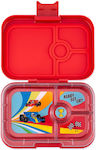 Yumbox Panino Food Container 4 Compartments Roar Red Race Cars