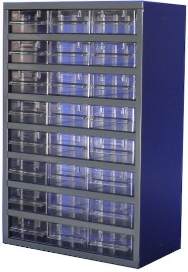Dimitroulakos Συρταριέρα Εργαλείων Metallic with 24 Drawers W38xD20xH57.5cm Νο 24