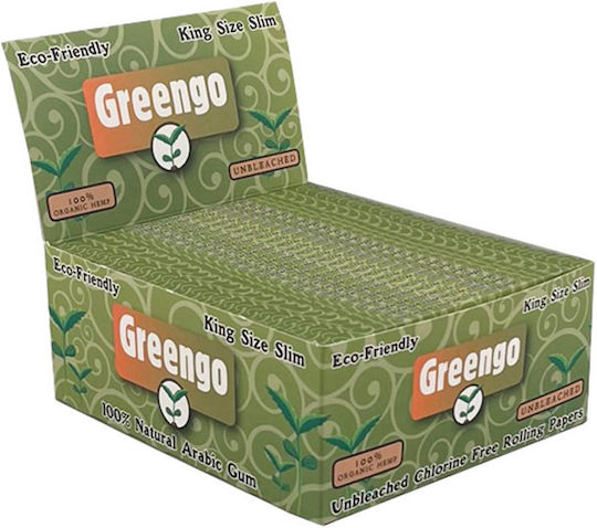 Greengo Χαρτάκια Organic Hemp King Size Slim Unbleached 50τεμ