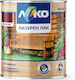 Leko Pool Unterlage Holzlack LEKO Lazzure, Mahagonifarbe, 2,5 L, Lackierung von Holzoberflächen im Innen- und Außenbereich, Schutz vor Feuchtigkeit und UV-Strahlen Geeignet für Holz 2.5Es