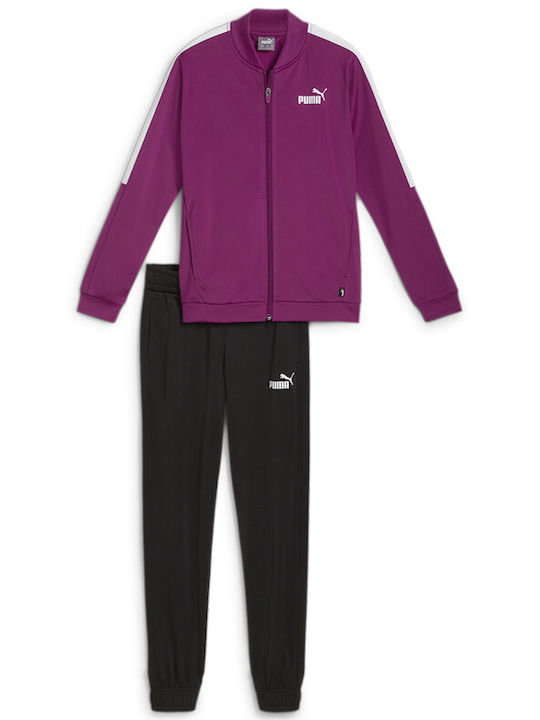 Puma Kids Sweatpants Set Purple