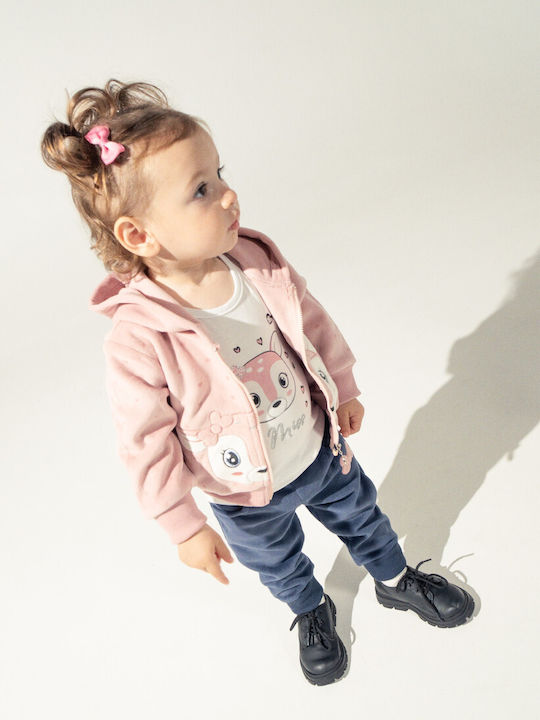 Evita Kids Sweatpants Set Rose 3pcs