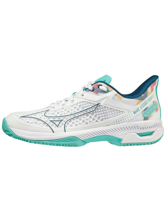 Mizuno Wave Exceed Tour 5cc Women's Tennis Shoes for Clay Courts White