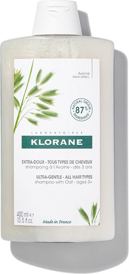 Klorane Oat Milk Sampon Hidratare Pentru Toate Tipurile de Păr 400ml