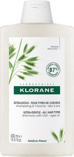 Klorane Oat Milk Σαμπουάν Όγκου για Όλους τους Τύπους Μαλλιών 400ml