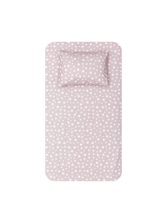 Borea Sheet Set Single Cotton Stars Lila 160x24...