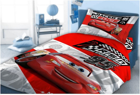 Dimcol Kinderbettlaken Set Einzeln Cars 774 Rosa 160x240cm