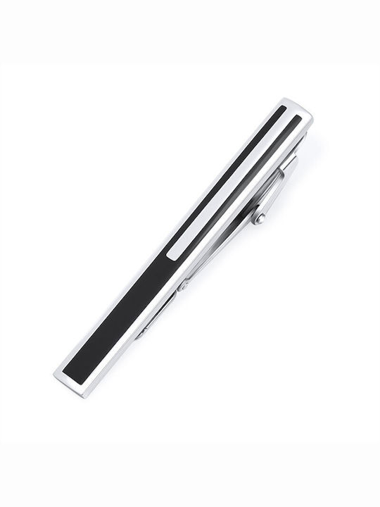 Erika Tie Clip Silver/Black