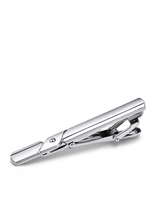 Erika Clips pentru cravată Silver Shiny