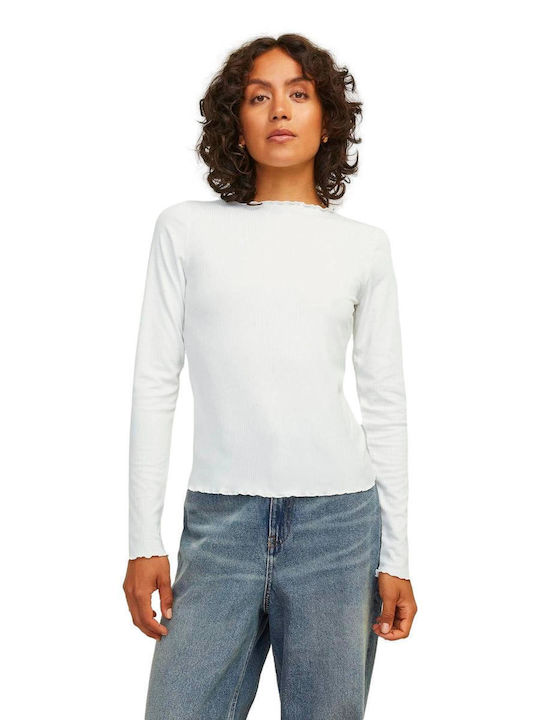 Jack & Jones Damen Bluse Langärmelig White