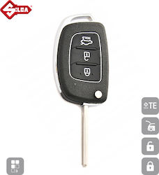 Silca Car Key Shell with Blade with 3 Buttons for Hyundai / Kia