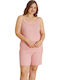 Esthisis Sommer Damen Pyjama-Set Pink