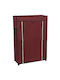 Fabric Shoe Organizer Red 58x28x83cm