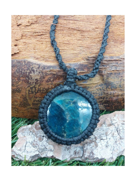 Blue Apatite Macrame Necklace