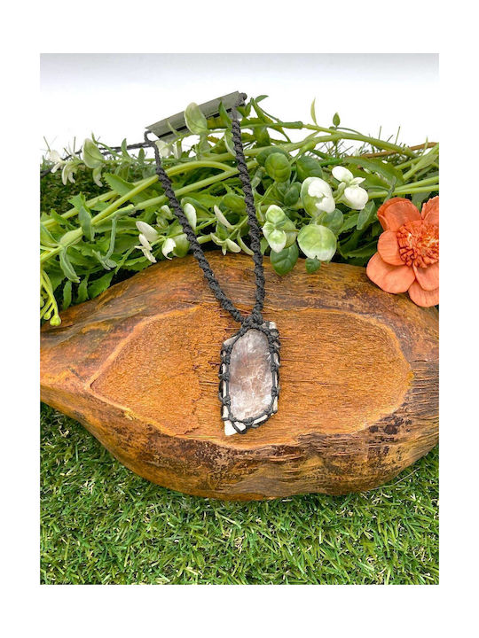 Greek Selenite Macrame Necklace