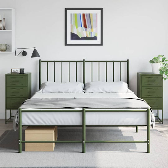 Noptiere Metalice Verzi 2buc 36x39x78cm