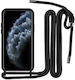 Back Cover Plastic / Silicon cu Curea Negru (Re...
