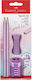 Faber-Castell Sparkle Pencil Set with Eraser Purple 4pcs