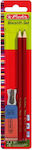 Herlitz Pencil HB Set with Eraser Red