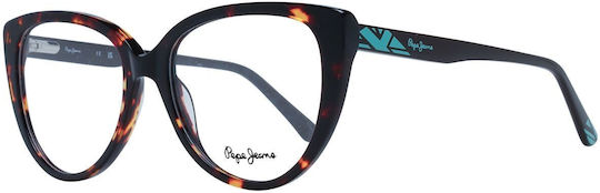 Pepe Jeans Γυναικείος Κοκκάλινος Σκελετός Γυαλιών Cat Eye Καφέ PJ3550-106