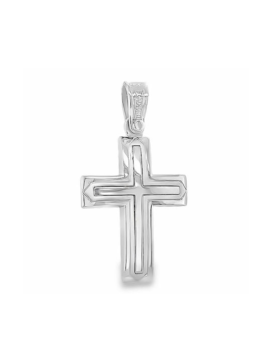 Xryseio Women's White Gold Cross 14K