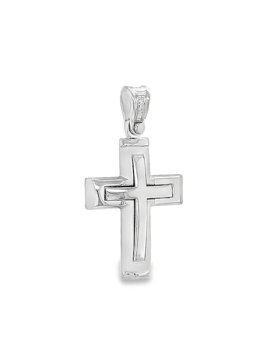 Xryseio Women's White Gold Cross 14K