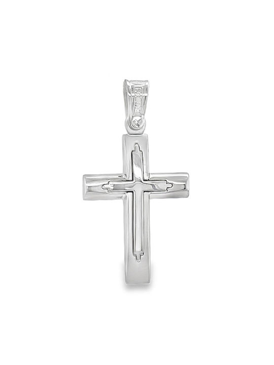 Xryseio Women's White Gold Cross 14K