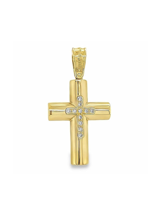 Xryseio Women's Gold Cross 14K