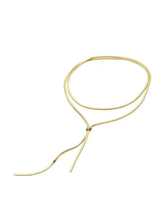 Callajewels Γυναικεία Αλυσίδα Λαιμού Φίδι από Ατσάλι Επιχρυσωμένη
