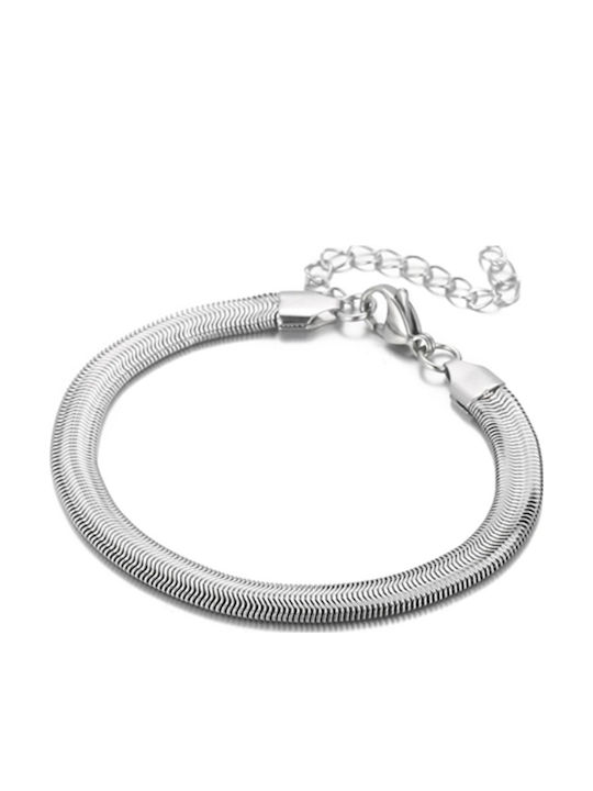 Callajewels Snake Hand Chain in Steel Wide Thickness 6mm and Length 18cm