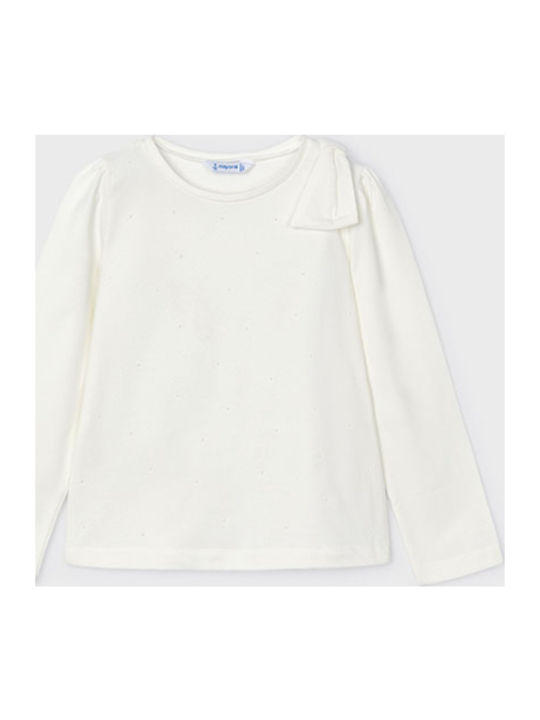 Mayoral Kids' Shirt Long Sleeve Ecru