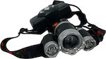 Rechargeable Headlamp LED IP44 with Maximum Brightness 3000lm Red