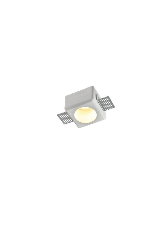 Inlight Platz Gips Einbau Spot mit Fassung GU10 Weiß 1Stück
