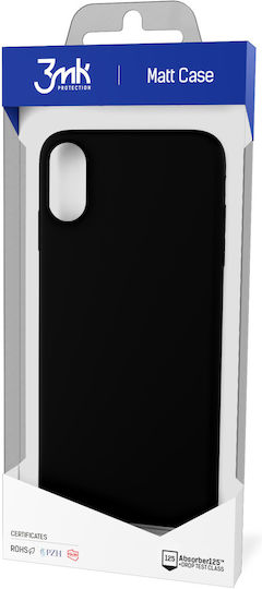 3MK Matt Umschlag Rückseite Silikon Schwarz (Moto G85)