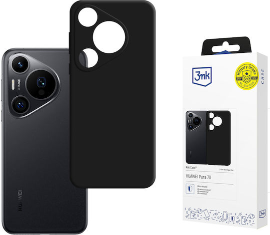 3MK Matt Back Cover Σιλικόνης 1.2mm Μαύρο (Huawei Pura 70)