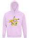 Kids Sweatshirt with Hood and Pockets Creamy Pink Pikachu Picasso Piccaschu