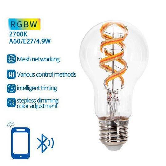 Aigostar Smart Lampe LED 4.9W für Fassung E27 und Form A60 RGBW