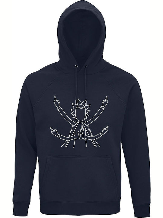 Hoodie Unisex Organic " Rick Morty Fuck World "...