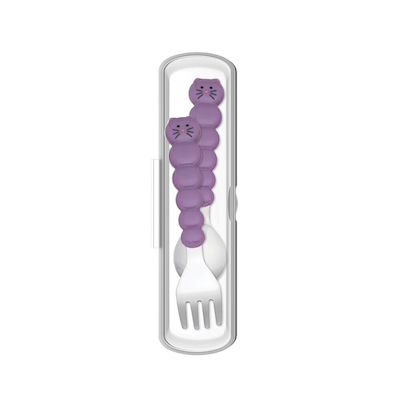 Melii Baby Cutlery Set in Case for 12+ months Purple