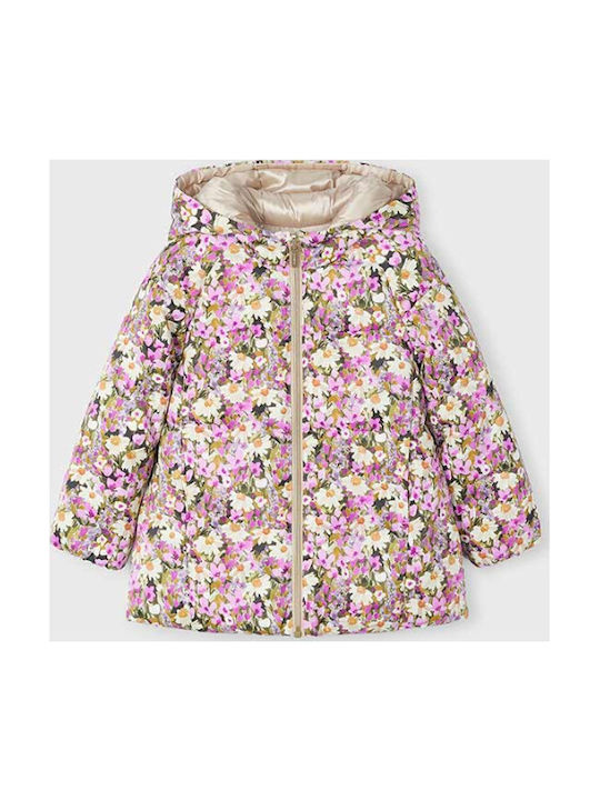 Kids' Casual Jacket Double Sided with Hood Beige