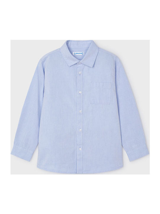Mayoral Kids Shirt Long Sleeve Light Blue