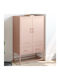 Two Door Wardrobe with 2 Drawers Pink 68x39x111.5cm