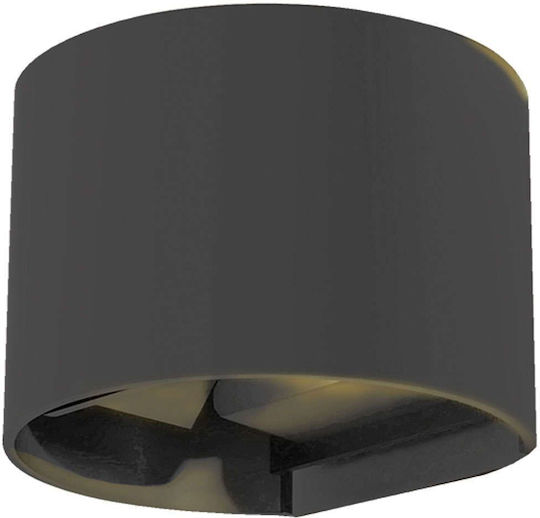 Inlight Επιτοίχιο Εξωτερικό Σποτ LED IP65 6W με Ψυχρό Λευκό Φως Διπλής Δέσμης 11.7x13.7x10εκ.