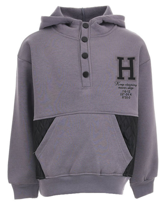 Hashtag Kids Sweatshirt with Hood Gray